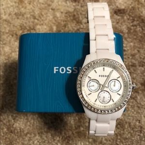 Fossil White Watch